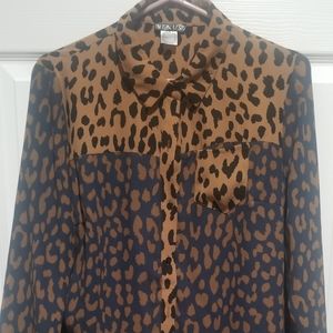 Cheetah print blouse
